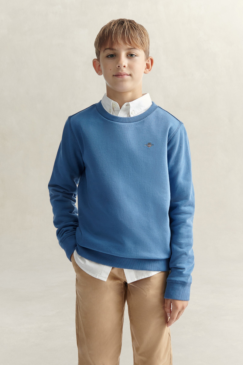 MIKINA GANT SHIELD CREW NECK SWEATSHIRT SALTY SEA
