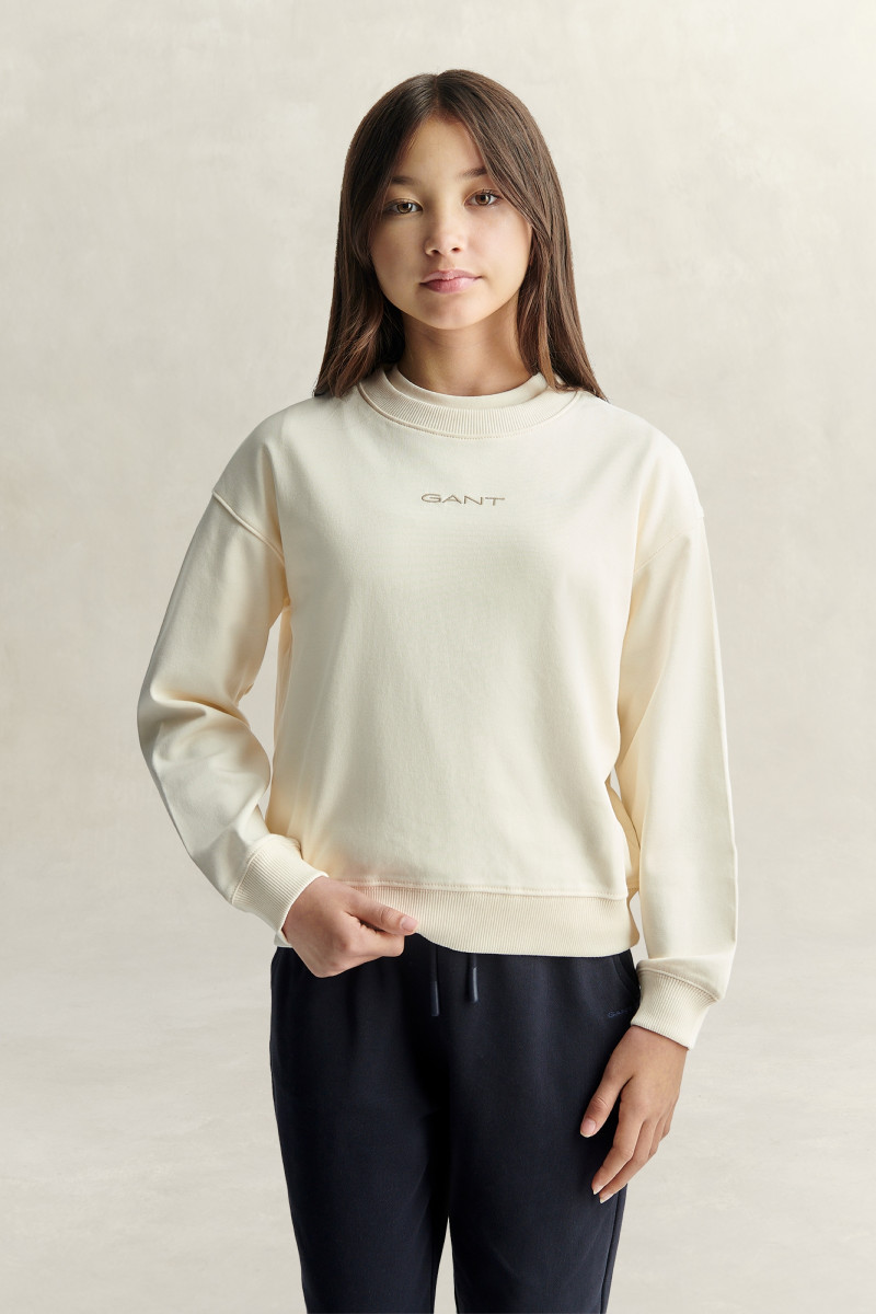 MIKINA GANT OVERSIZE CREW NECK SWEATSHIRT CREAM