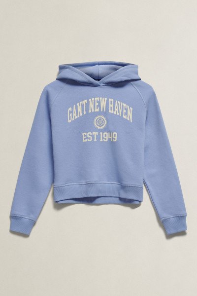 MIKINA GANT COLLEGE GRAPHIC CROP HOODIE - Fotografie č. 5