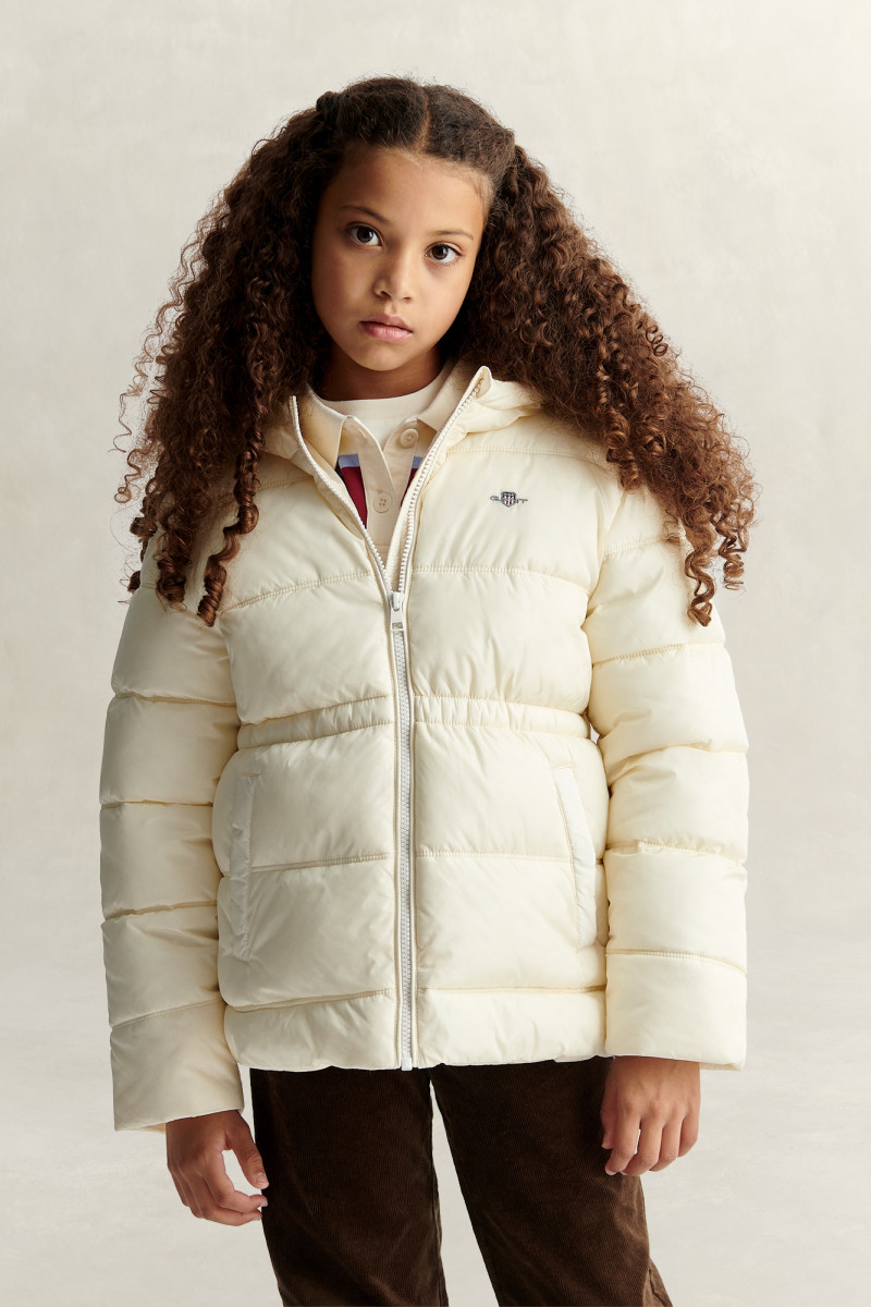 BUNDA GANT BAFFLED LIGHTWEIGHT PUFFER JACKET CREAM
