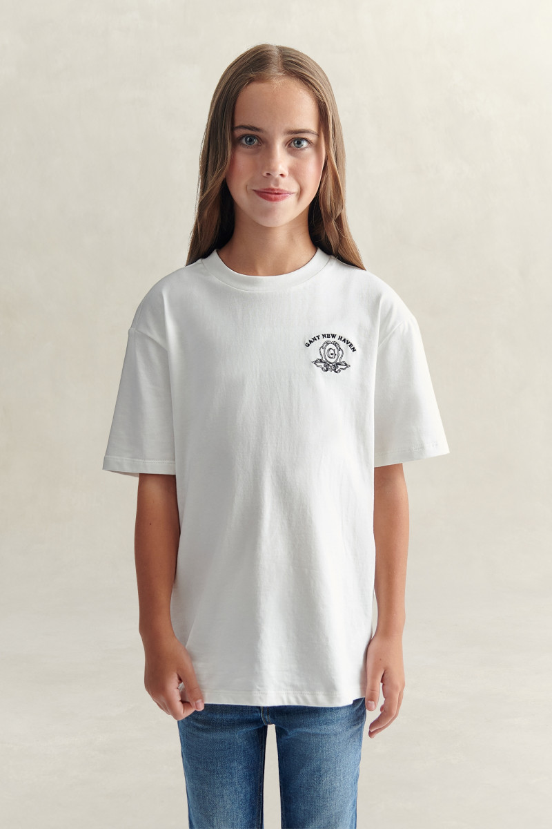 TRIČKO GANT NEW HAVEN CREST T-SHIRT CREAM