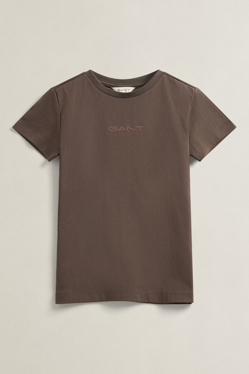 TRIČKO GANT SS T-SHIRT SHADOW BROWN