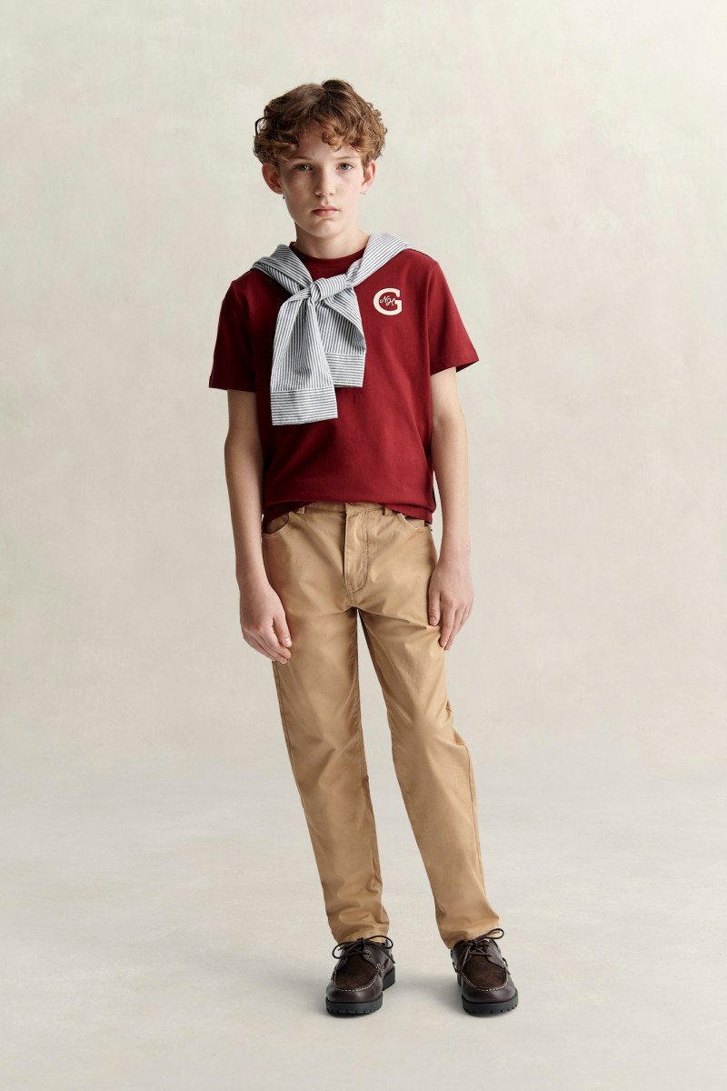 NOHAVICE GANT FIVE POCKET TROUSER DARK KHAKI