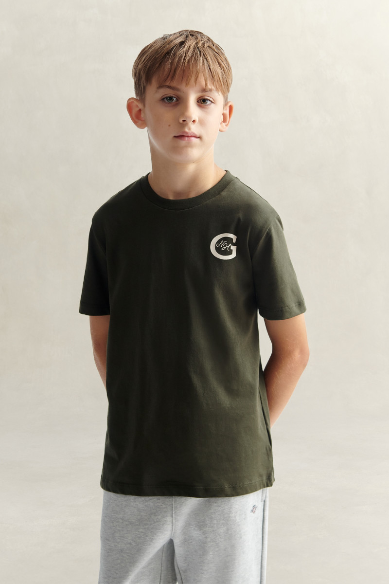 TRIČKO GANT NEW HAVEN T-SHIRT DARK MOSS GREEN