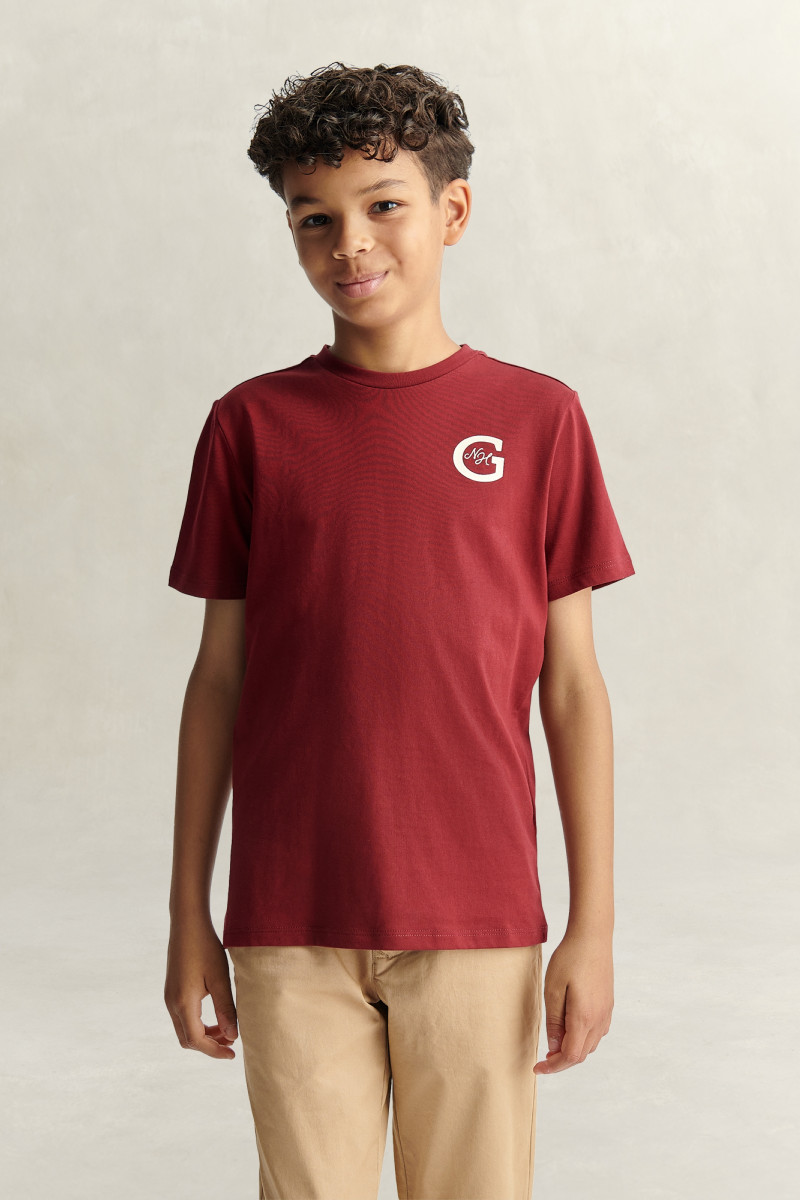 TRIČKO GANT NEW HAVEN T-SHIRT PLUMPED RED