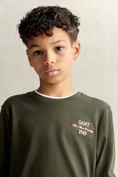 TRIČKO GANT CREST LS T-SHIRT - Fotografia č. 2