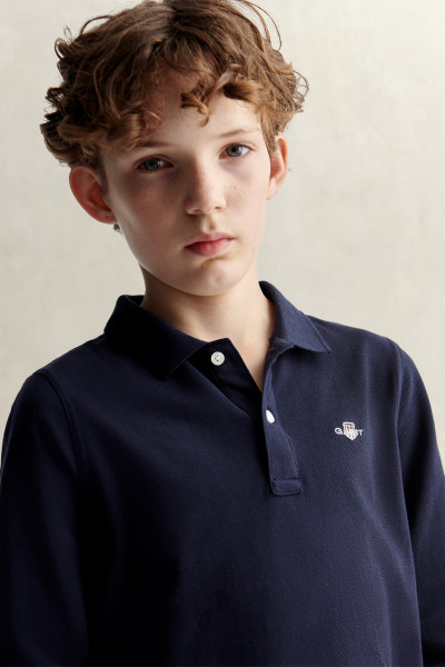 POLOKOŠEĽA GANT SHIELD LS PIQUE POLO SHIRT - Fotografia č. 3