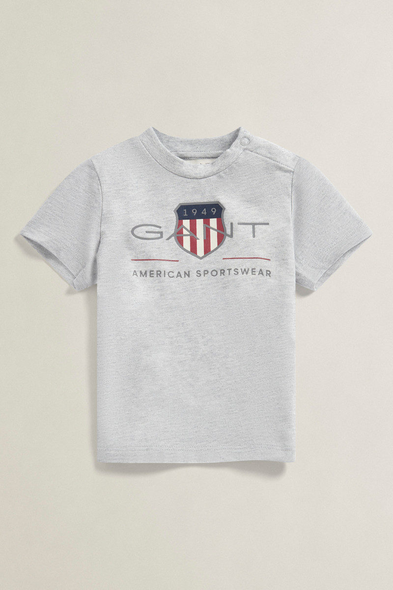 TRIČKO GANT ARCHIVE SHIELD SS T-SHIRT GREY MELANGE