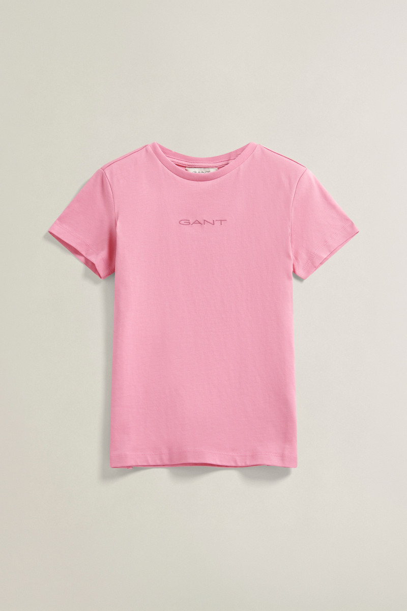 TRIČKO GANT SS CHEST LOGO T-SHIRT WILD PINK