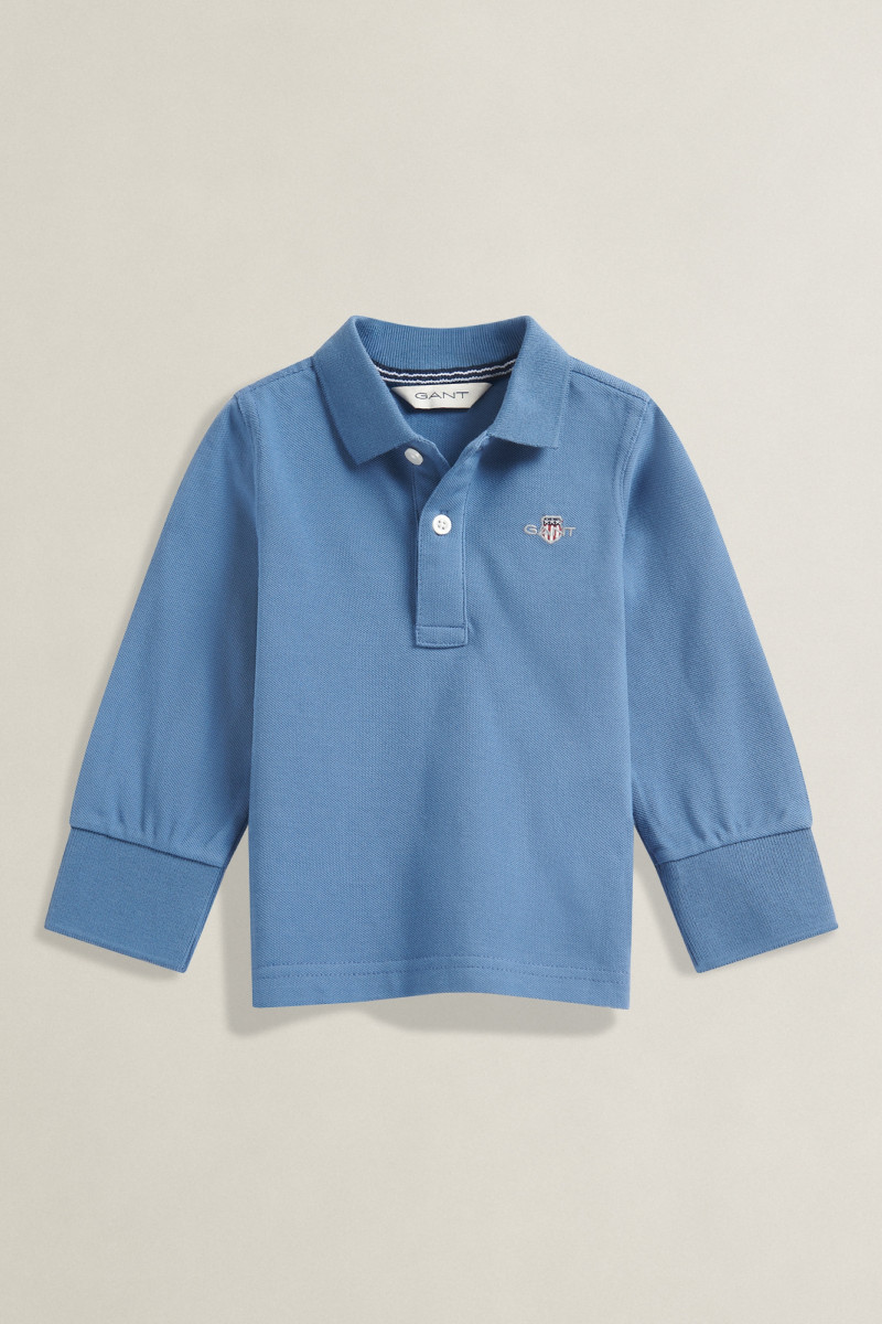 POLOKOŠEĽA GANT SHIELD LS PIQUE POLO SHIRT SALTY SEA