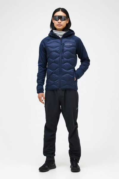 BUNDA PEAK PERFORMANCE M HELIUM DOWN HYBRID HOOD-AVID BEIGE - Fotografia č. 3