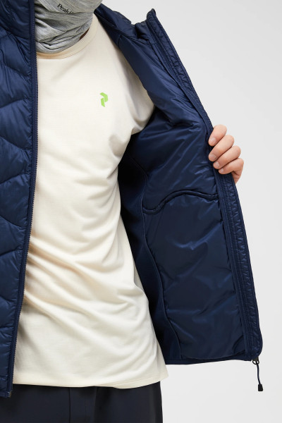 BUNDA PEAK PERFORMANCE M HELIUM DOWN HYBRID HOOD-AVID BEIGE - Fotografia č. 4