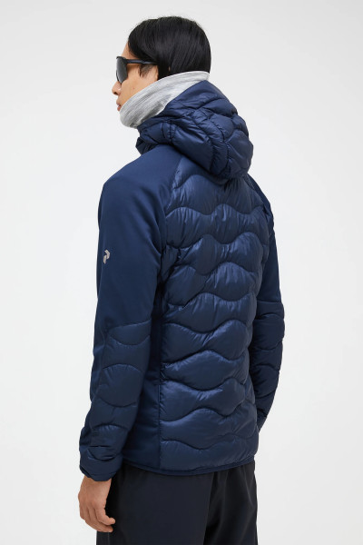 BUNDA PEAK PERFORMANCE M HELIUM DOWN HYBRID HOOD-AVID BEIGE - Fotografia č. 2