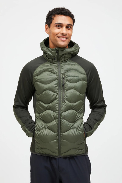 BUNDA PEAK PERFORMANCE M HELIUM DOWN HYBRID HOOD-AVID BEIGE - Fotografia č. 1