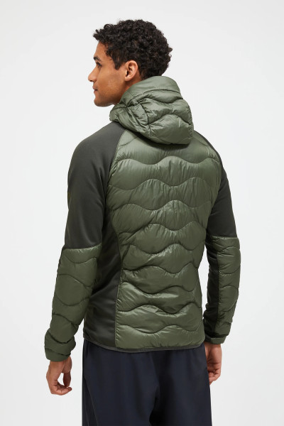 BUNDA PEAK PERFORMANCE M HELIUM DOWN HYBRID HOOD-AVID BEIGE - Fotografia č. 2