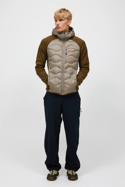 BUNDA PEAK PERFORMANCE M HELIUM DOWN HYBRID HOOD-AVID BEIGE - Fotografia č. 3