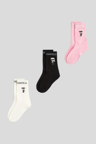 ZOKNI KARL LAGERFELD K/IKON SOCK 3PK - Kép 2
