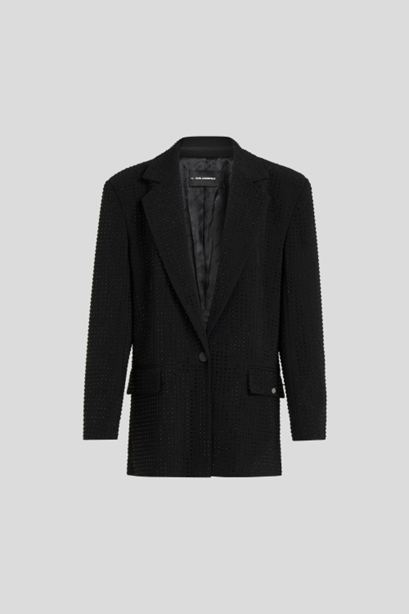 Sako Karl Lagerfeld Embellished Tailored Blazer Black