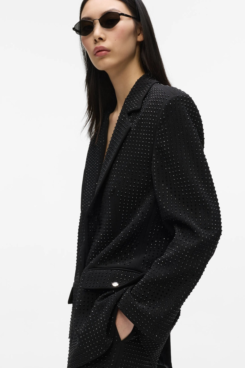 Sako Karl Lagerfeld Embellished Tailored Blazer Black