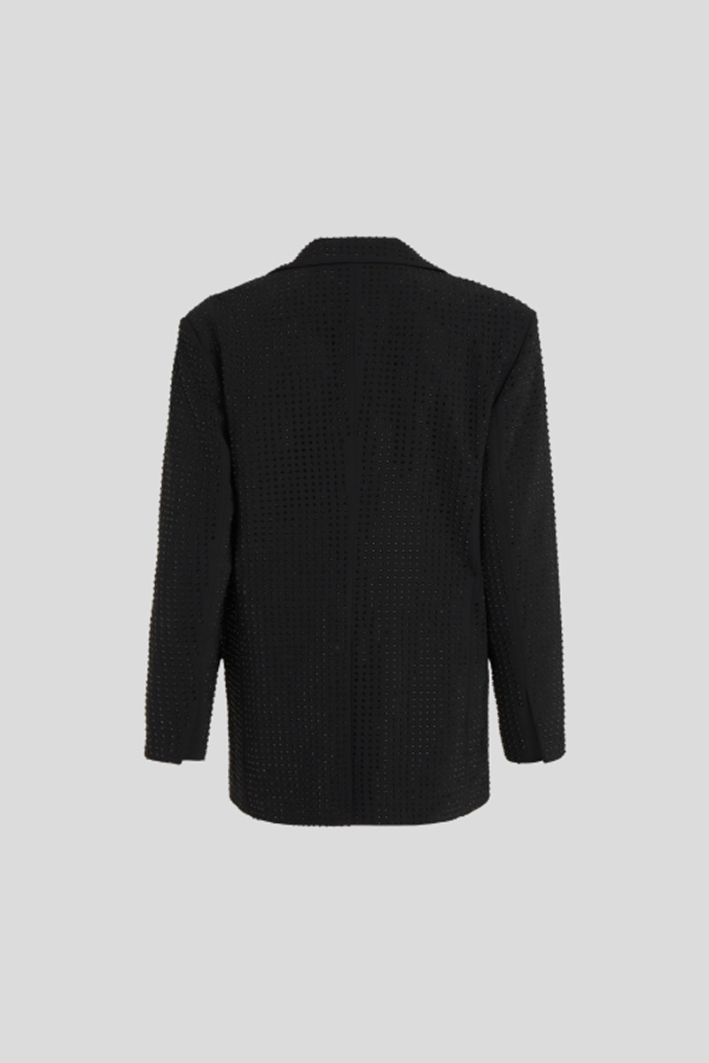 Sako Karl Lagerfeld Embellished Tailored Blazer Black