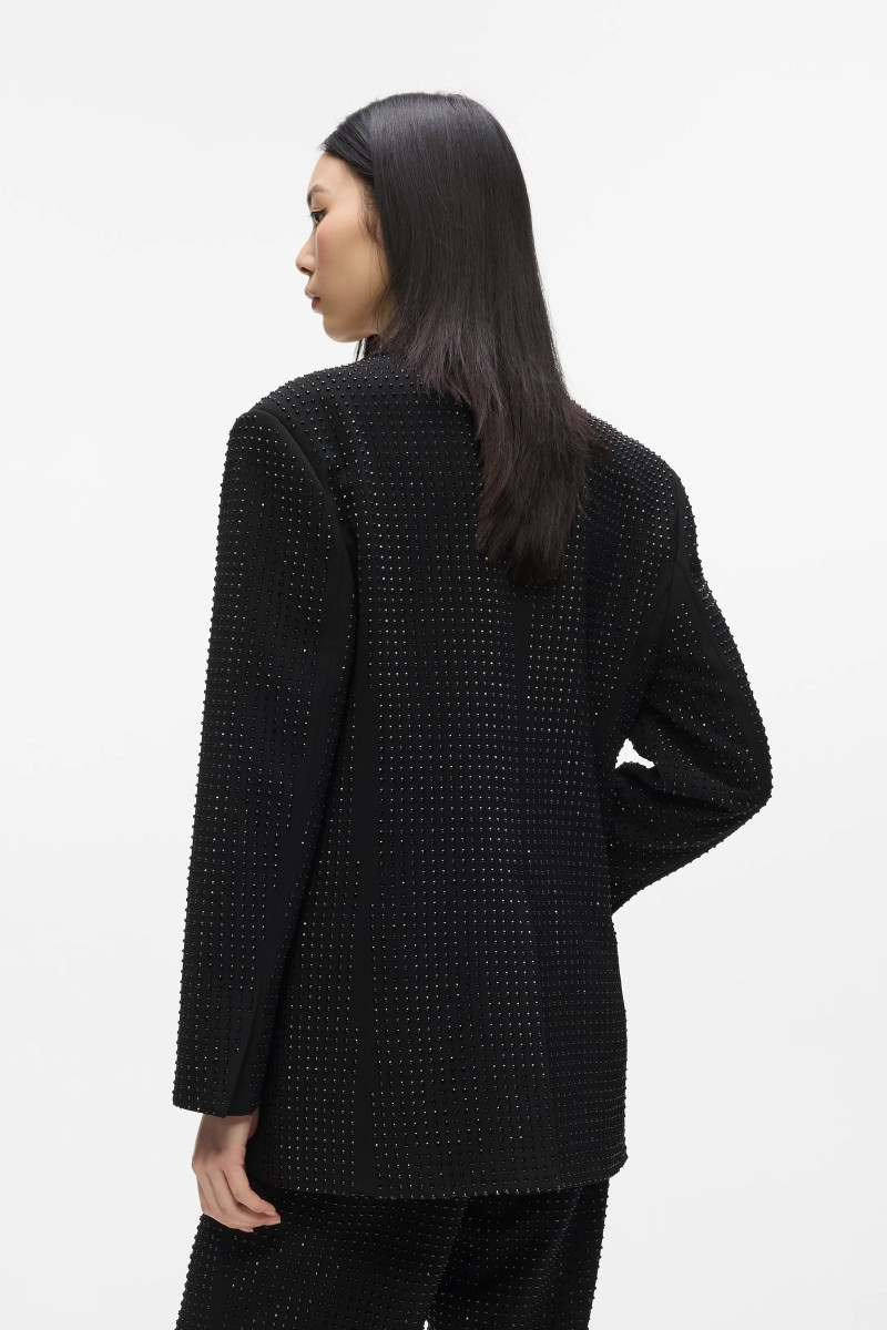 Sako Karl Lagerfeld Embellished Tailored Blazer Black