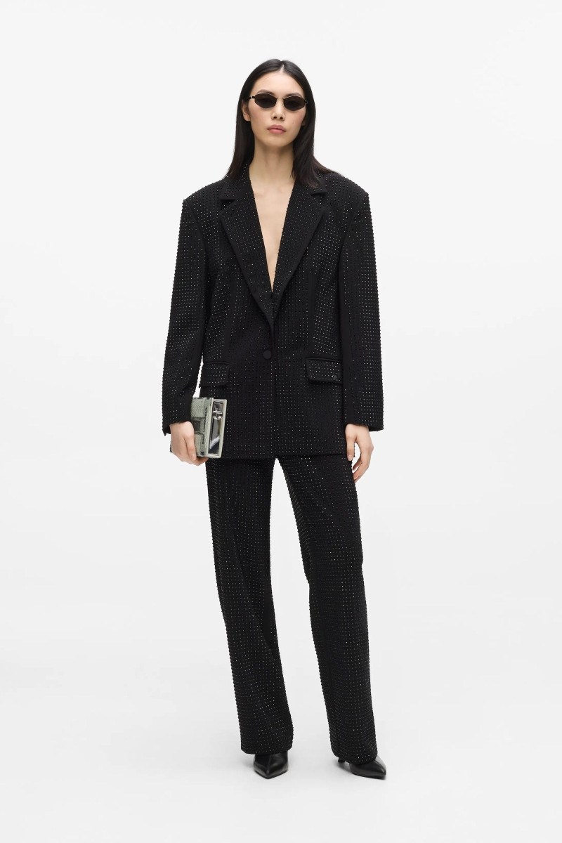 Sako Karl Lagerfeld Embellished Tailored Blazer Black