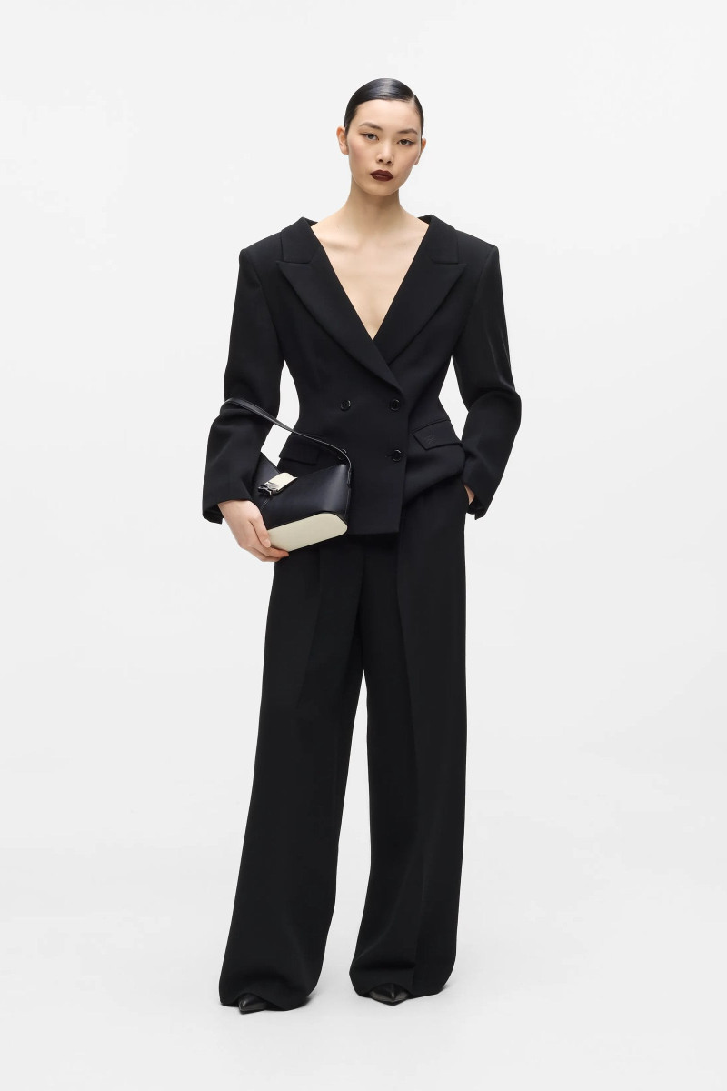 Sako Karl Lagerfeld Studio Wide Shoulder Blazer Black