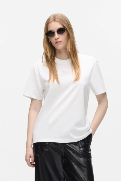 PÓLÓ KARL LAGERFELD RHINESTONE AUTOGRAPH T-SHIRT - Kép 1