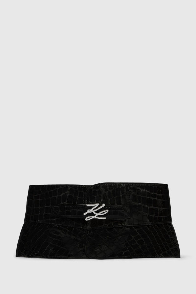 OPASOK KARL LAGERFELD K/AUTOGRAPH CORSET CROCO BELT - Fotografia č. 1