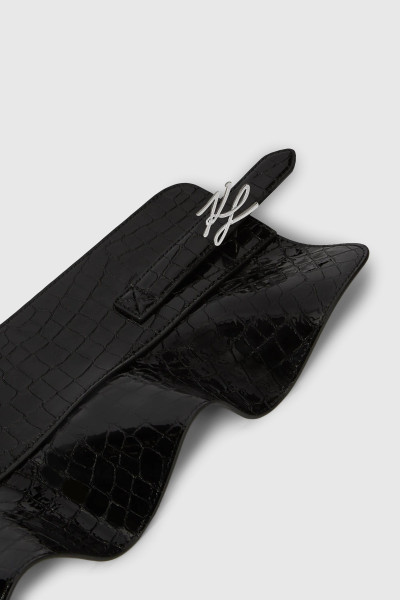 OPASOK KARL LAGERFELD K/AUTOGRAPH CORSET CROCO BELT - Fotografia č. 4