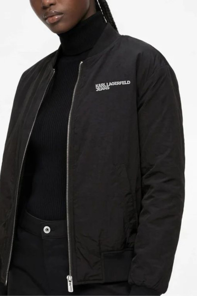 BUNDA KARL LAGERFELD JEANS KLJ REVERSIBLE FAUX FUR BOMBER - Fotografie č. 4