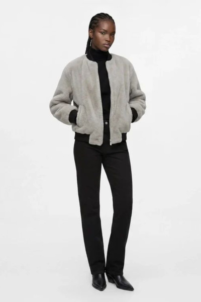 BUNDA KARL LAGERFELD JEANS KLJ REVERSIBLE FAUX FUR BOMBER - Fotografie č. 3