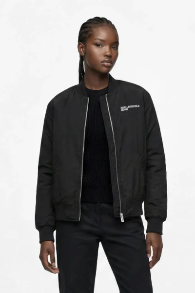 BUNDA KARL LAGERFELD JEANS KLJ REVERSIBLE FAUX FUR BOMBER - Fotografie č. 1